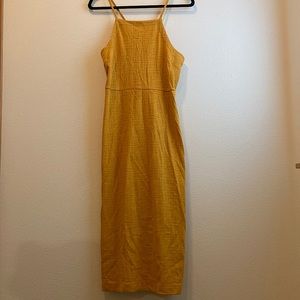 Madewell midi yellow dress